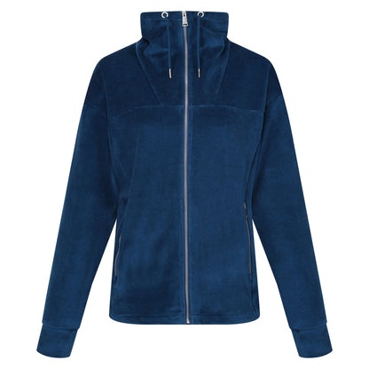 Blue Opal - Front - Regatta Womens-Ladies Velour Full Zip Fleece Jacket