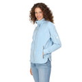Powder Blue - Close up - Regatta Womens-Ladies Velour Full Zip Fleece Jacket