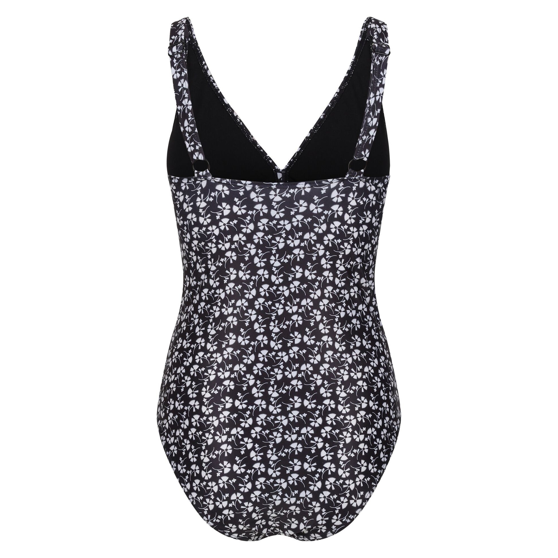 Black-White - Back - Regatta Womens-Ladies Orla Kiely Parsley One Piece Swimsuit