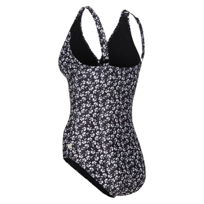 Black-White - Lifestyle - Regatta Womens-Ladies Orla Kiely Parsley One Piece Swimsuit