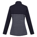 Navy-White - Back - Regatta Womens-Ladies Bayla Striped Button Neck Sweatshirt