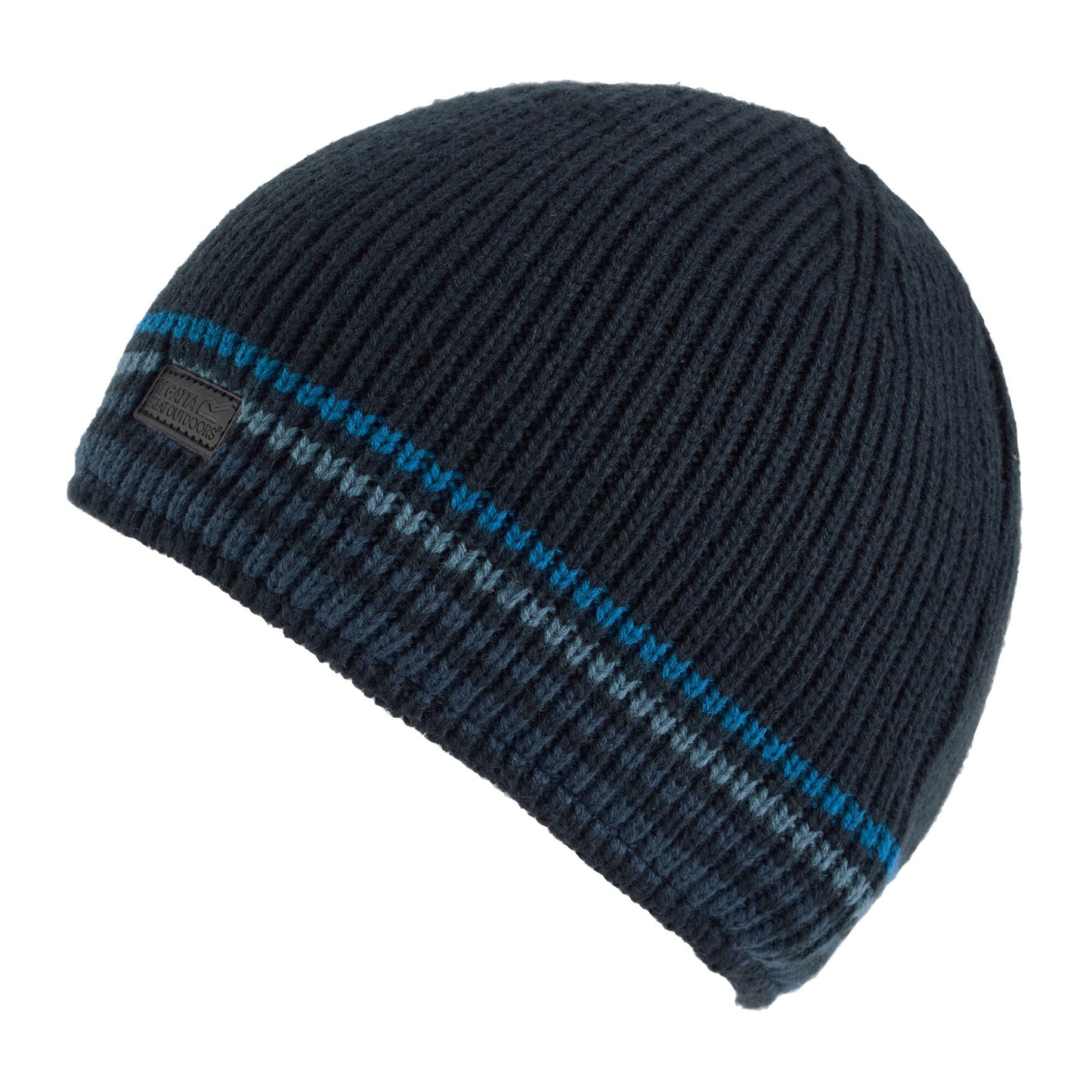 Moonlight Denim-Snorkel Blue - Back - Regatta Mens Balton IV Striped Beanie