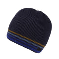 Navy - Side - Regatta Mens Balton IV Striped Beanie