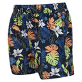 Navy - Side - Regatta Childrens-Kids Skander II Tropical Swim Shorts