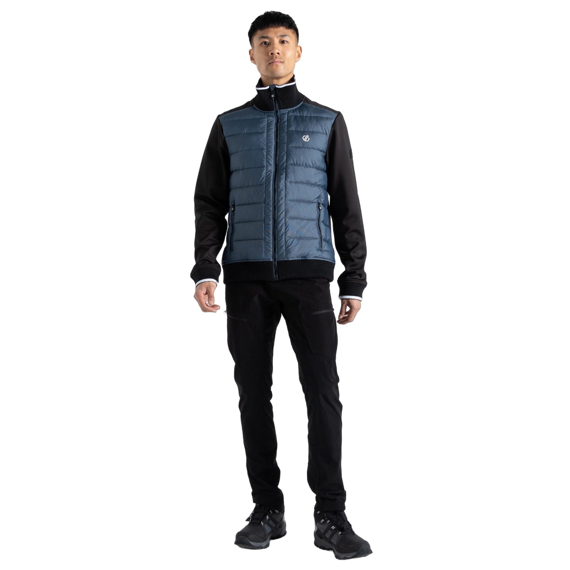 Moonlight Denim-Black - Close up - Dare 2B Mens Frost Quilted Hybrid Jacket