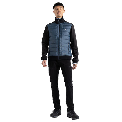 Moonlight Denim-Black - Close up - Dare 2B Mens Frost Quilted Hybrid Jacket