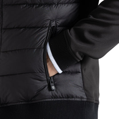 Black - Side - Dare 2B Mens Frost Quilted Hybrid Jacket