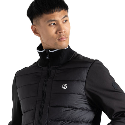 Black - Lifestyle - Dare 2B Mens Frost Quilted Hybrid Jacket
