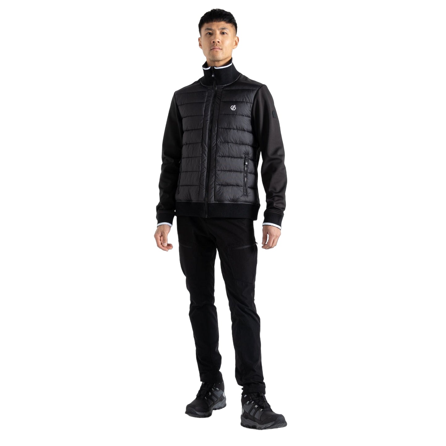 Black - Pack Shot - Dare 2B Mens Frost Quilted Hybrid Jacket
