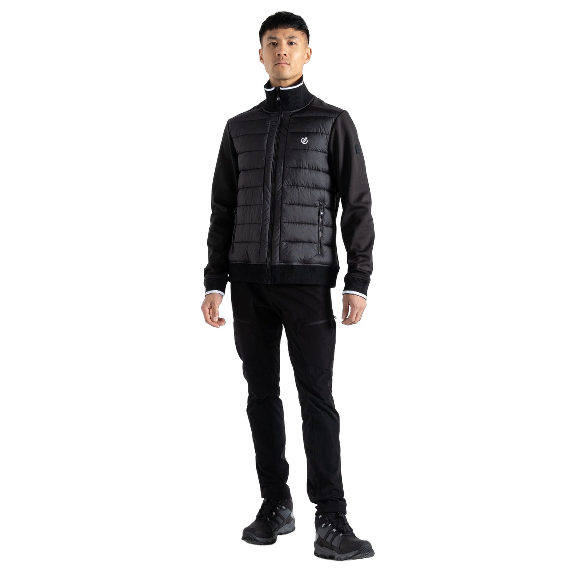 Black - Pack Shot - Dare 2B Mens Frost Quilted Hybrid Jacket