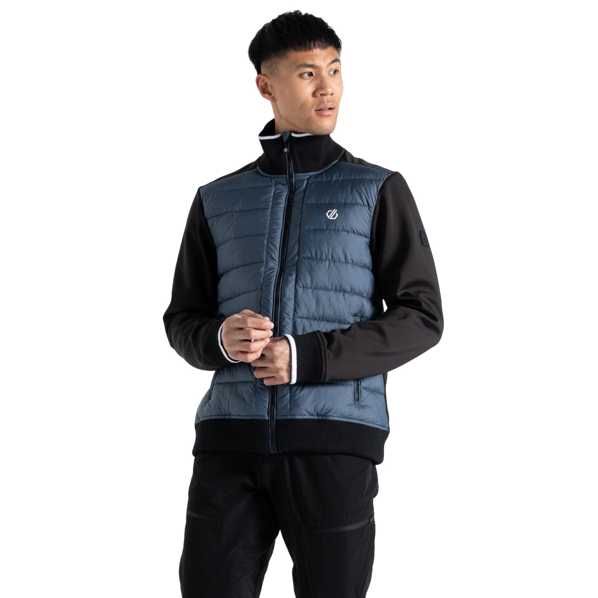 Moonlight Denim-Black - Front - Dare 2B Mens Frost Quilted Hybrid Jacket