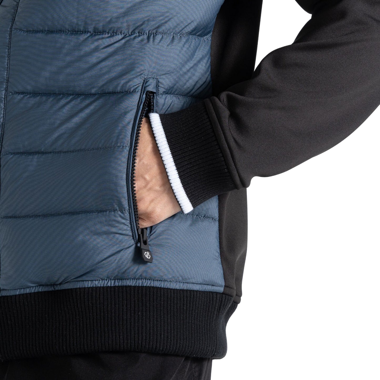 Moonlight Denim-Black - Side - Dare 2B Mens Frost Quilted Hybrid Jacket
