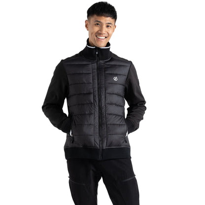 Black - Front - Dare 2B Mens Frost Quilted Hybrid Jacket