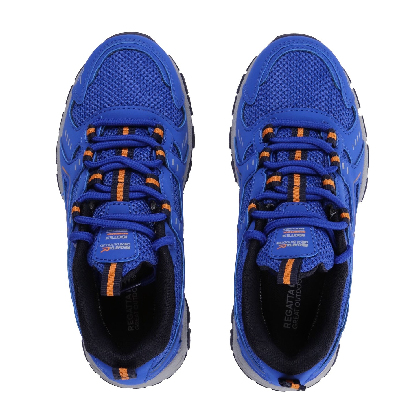Strong Blue-Orange Pepper - Side - Regatta Childrens-Kids Vendeavour Walking Shoes