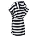 Navy - Lifestyle - Regatta Childrens-Kids Bernessa Striped Towelling Poncho