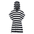 Navy - Front - Regatta Childrens-Kids Bernessa Striped Towelling Poncho