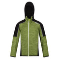 Green Algae-Black - Front - Regatta Childrens-Kids Burnton Full Zip Fleece Jacket