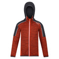 Blaze Orange-Rusty Orange - Front - Regatta Childrens-Kids Burnton Full Zip Fleece Jacket
