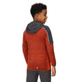 Blaze Orange-Rusty Orange - Close up - Regatta Childrens-Kids Burnton Full Zip Fleece Jacket