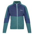Bristol Blue-Dusty Denim - Front - Regatta Childrens-Kids Oberon VII Marl Full Zip Fleece Jacket