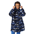 Strong Blue - Side - Regatta Childrens-Kids Cosy Camo Poncho