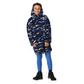 Strong Blue - Pack Shot - Regatta Childrens-Kids Cosy Camo Poncho