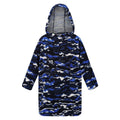 Strong Blue - Front - Regatta Childrens-Kids Cosy Camo Poncho