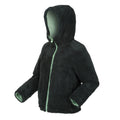 Quiet Green-Darkest Spruce - Close up - Regatta Childrens-Kids Kyrell Plain Reversible Jacket