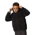 Black-Seal Grey - Close up - Regatta Childrens-Kids Kyrell Plain Reversible Jacket