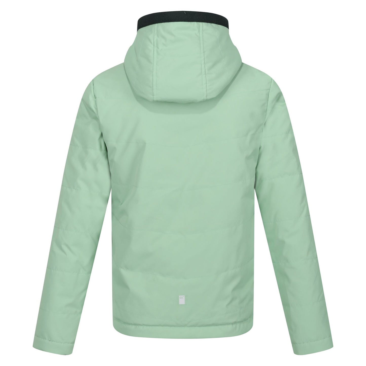 Quiet Green-Darkest Spruce - Back - Regatta Childrens-Kids Kyrell Plain Reversible Jacket