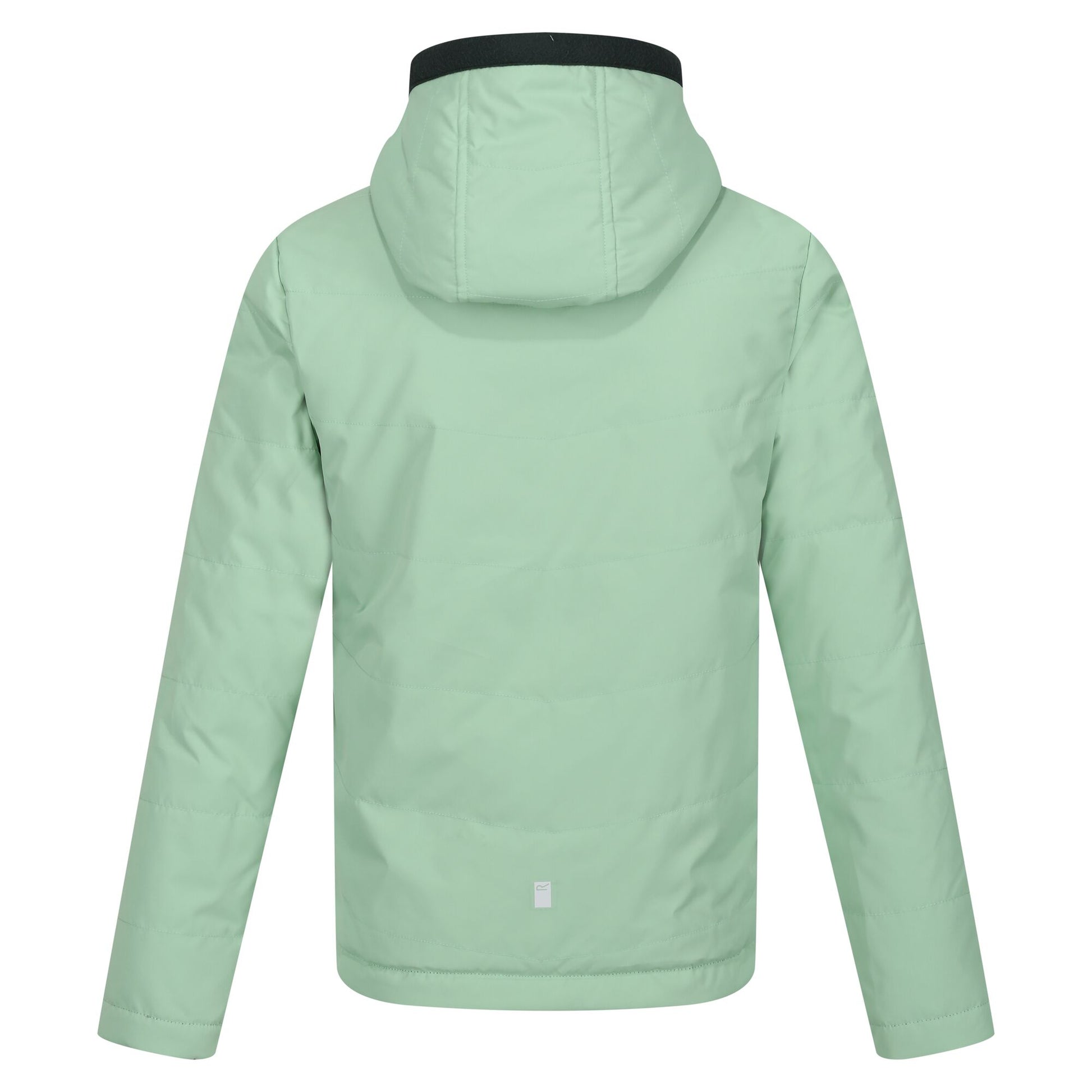 Quiet Green-Darkest Spruce - Back - Regatta Childrens-Kids Kyrell Plain Reversible Jacket