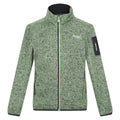 Quiet Green-Seal Grey - Front - Regatta Childrens-Kids Newhill Fleece Jacket