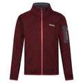 Burgundy-Seal Grey - Front - Regatta Childrens-Kids Newhill Fleece Jacket