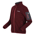 Burgundy-Seal Grey - Side - Regatta Childrens-Kids Newhill Fleece Jacket