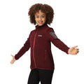 Burgundy-Seal Grey - Lifestyle - Regatta Childrens-Kids Newhill Fleece Jacket