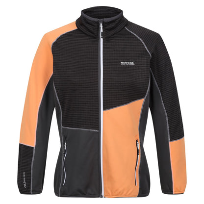 Black-Apricot Crush - Front - Regatta Womens-Ladies Yare VIII Lightweight Jacket