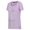 Pastel Lilac - Side - Regatta Womens-Ladies Filandra VII Text T-Shirt