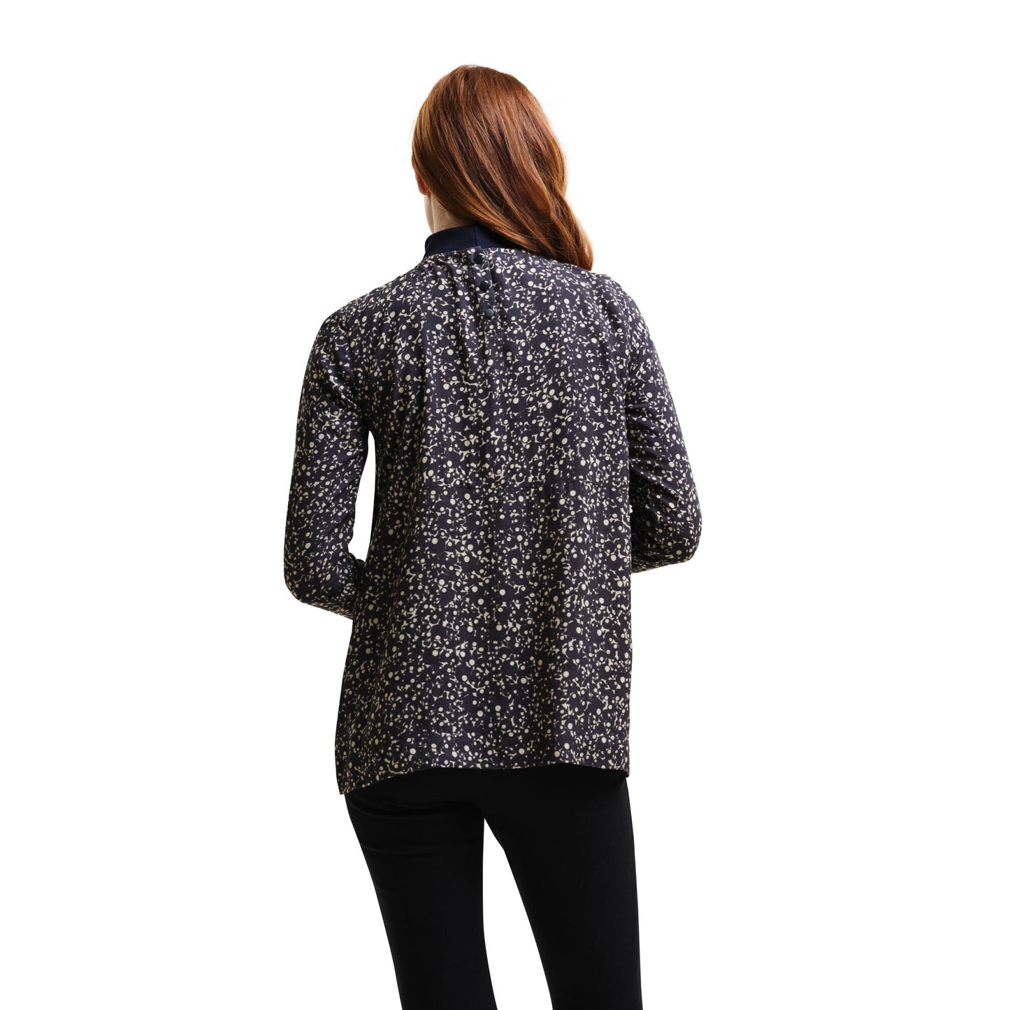 Black - Back - Regatta Womens-Ladies Orla All-Over Print Lightweight Blouse