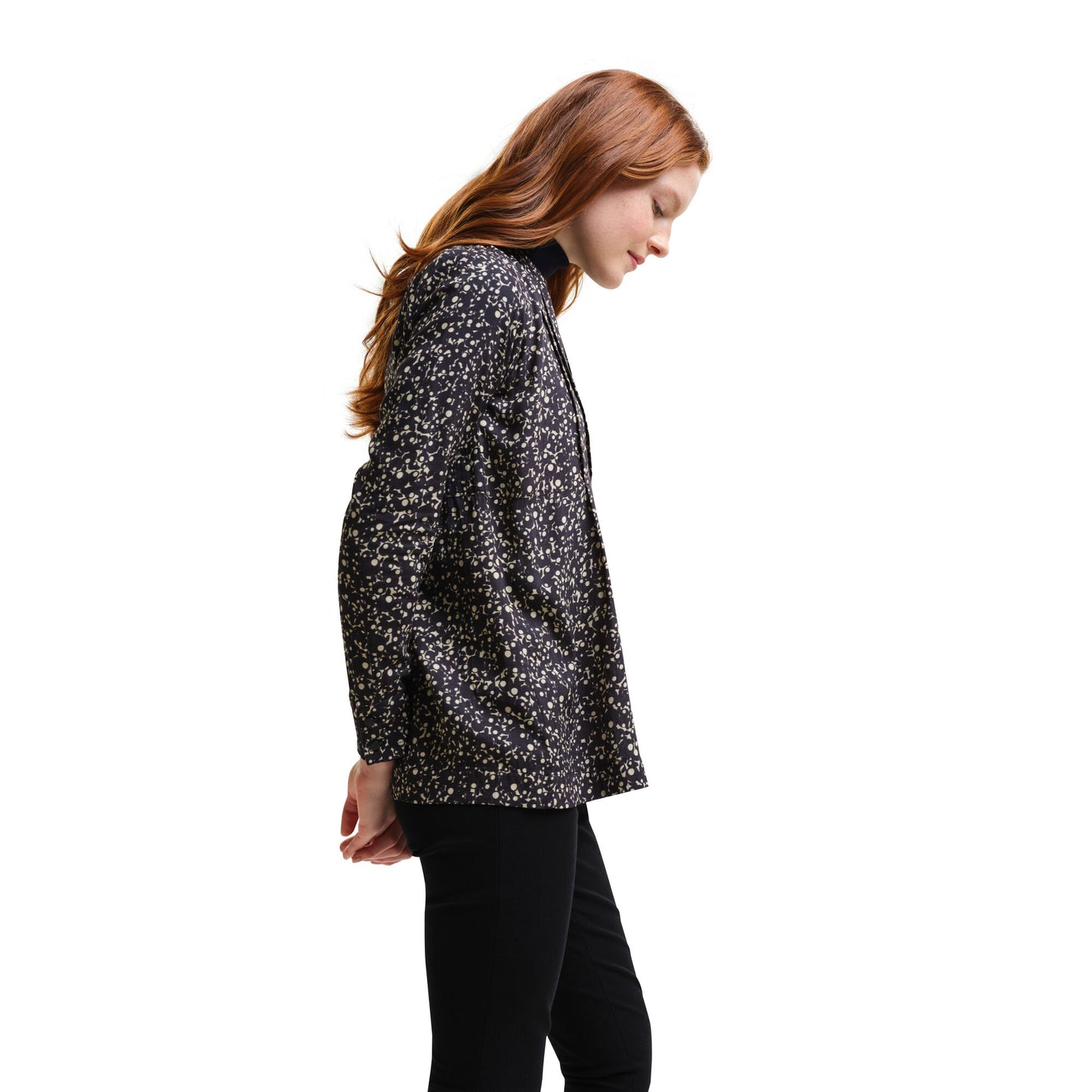 Black - Side - Regatta Womens-Ladies Orla All-Over Print Lightweight Blouse