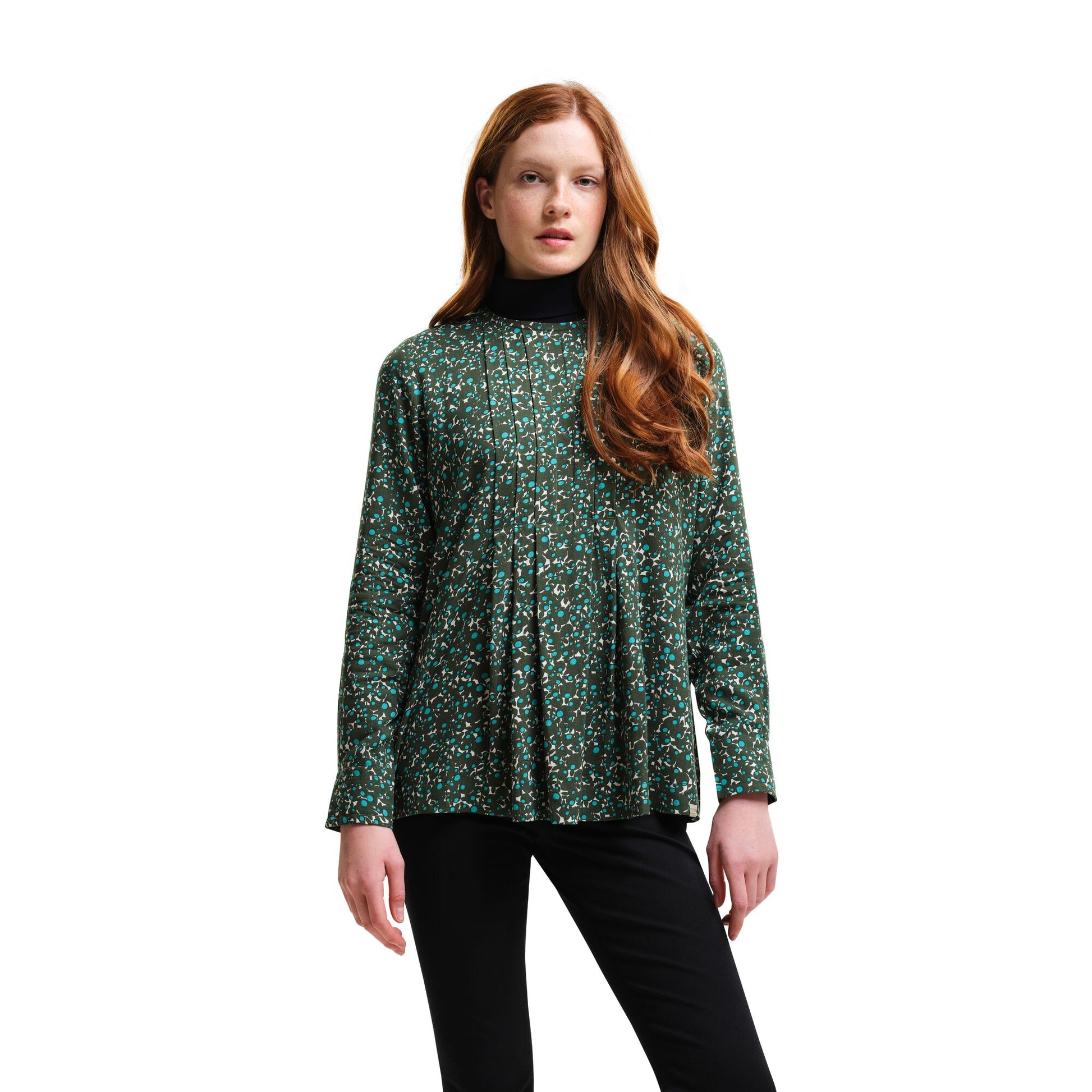 Jade - Front - Regatta Womens-Ladies Orla All-Over Print Lightweight Blouse