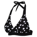 Black-White - Side - Regatta Womens-Ladies Flavia Polka Dot Bikini Top