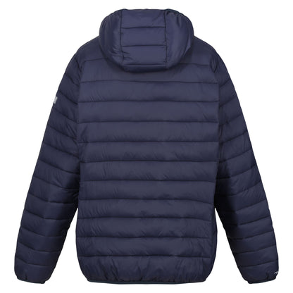 Navy-Sea Haze - Back - Regatta Womens-Ladies Marizion Hooded Padded Jacket