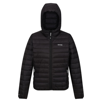 Black - Front - Regatta Womens-Ladies Marizion Hooded Padded Jacket