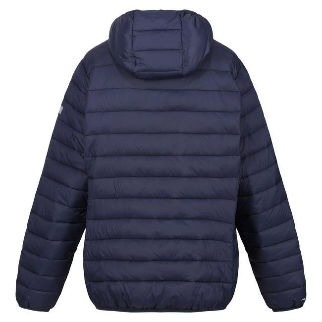 Navy-Sea Haze - Back - Regatta Womens-Ladies Marizion Hooded Padded Jacket