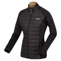 Black-Apricot Crush - Side - Regatta Womens-Ladies Clumber IV Hybrid Jacket