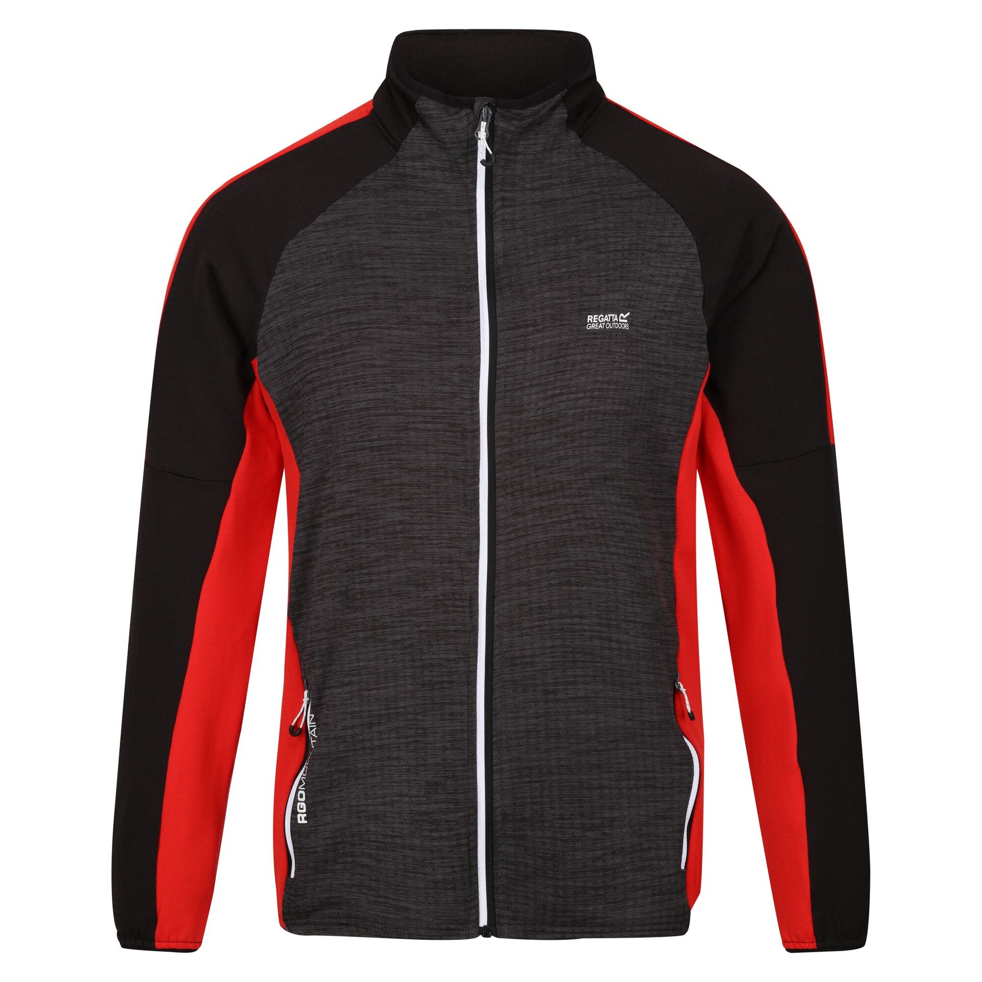 Seal Grey-Seville - Front - Regatta Mens Hepley Full Zip Fleece Jacket