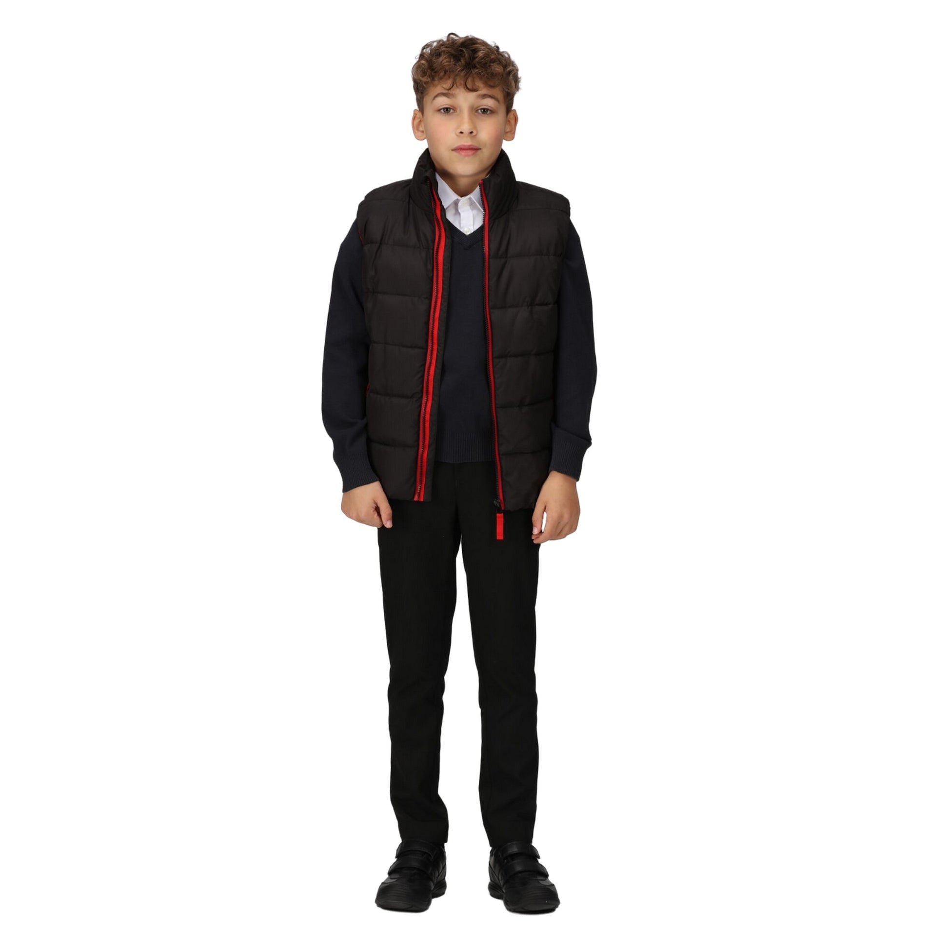 Black-Classic Red - Pack Shot - Regatta Professional Childrens-Kids Thermal Body Warmer