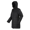 Black - Side - Regatta Womens-Ladies Melanite Baffled Padded Jacket