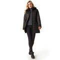 Black - Close up - Regatta Womens-Ladies Melanite Baffled Padded Jacket