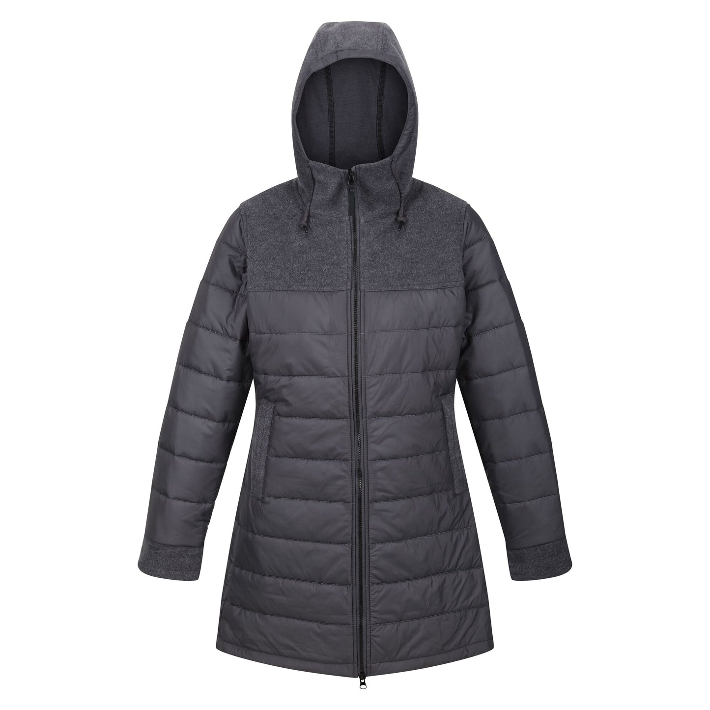 Seal Grey - Front - Regatta Womens-Ladies Melanite Baffled Padded Jacket